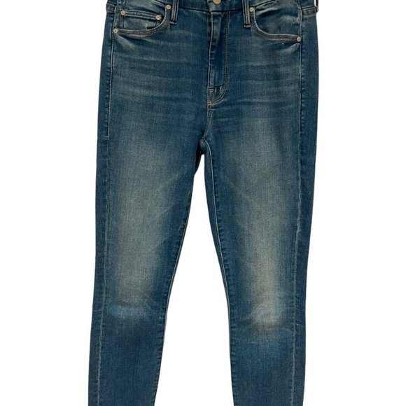 Mother The Looker Ankle Fray In Birds Of Paradise Medium Wash Size 24 Inseam 25" - Picture 3 of 16